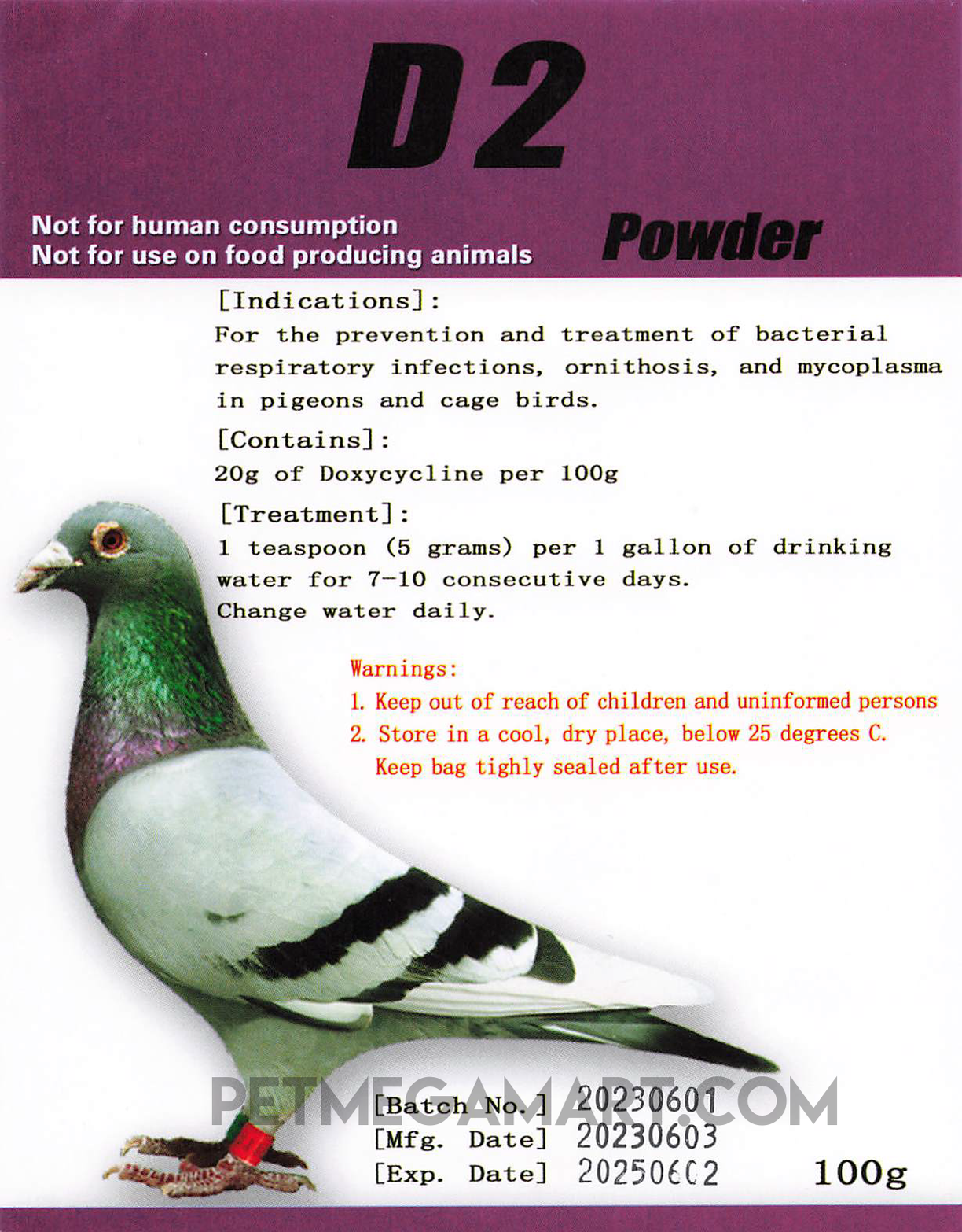 Doxycycline 20% for Birds