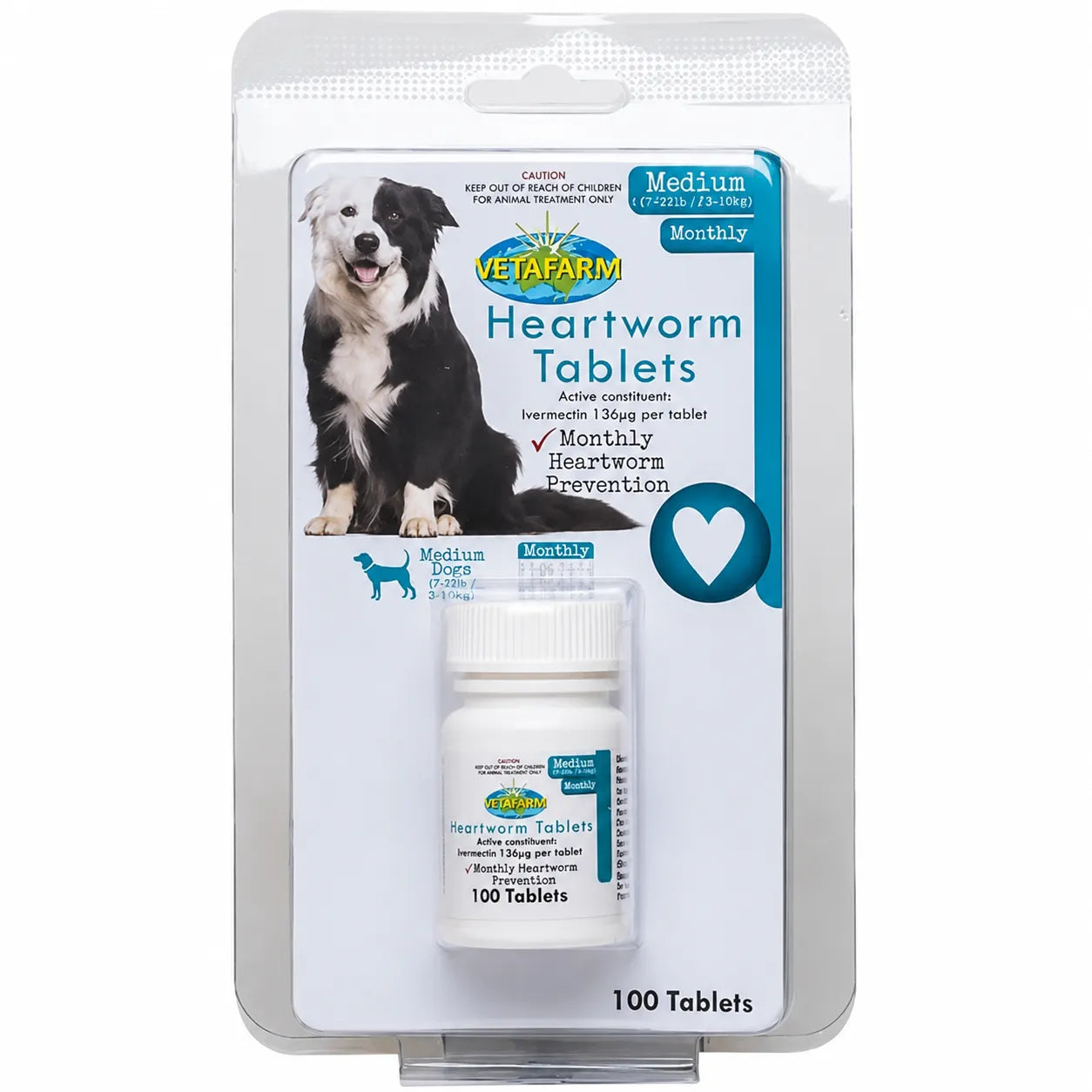 Heartworm Tablets for Dogs – Small, Medium & Large | 6, 20 or 100 Tablets