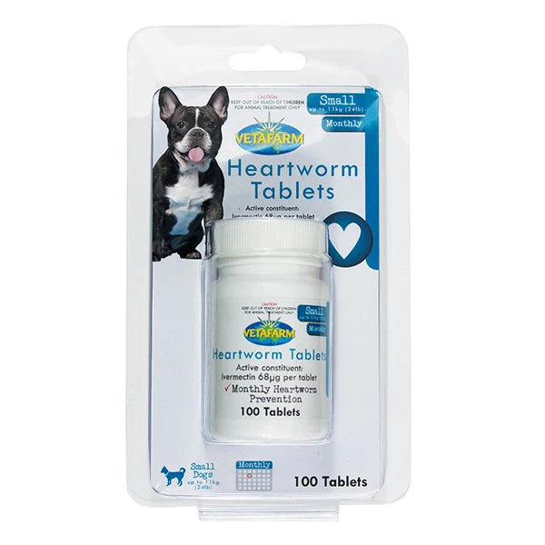 Heartworm Tablets for Dogs – Small, Medium & Large | 6, 20 or 100 Tablets