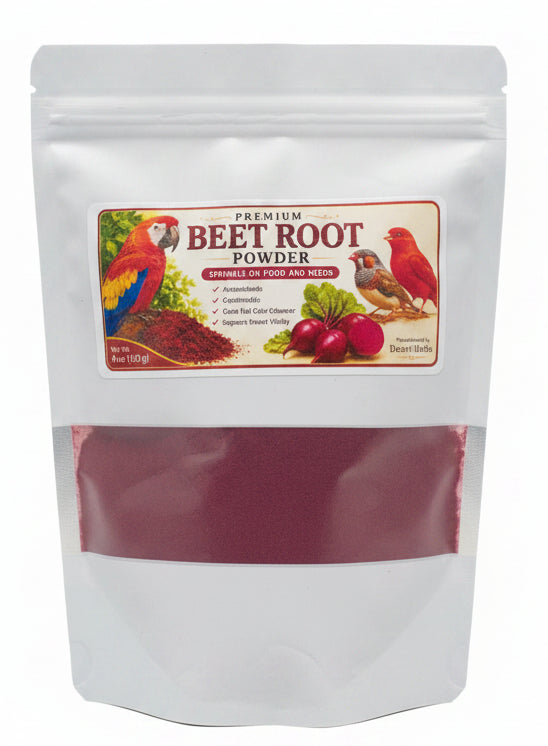 Premium Beet Root Powder for birds in 4 oz resealable Desert Herbs pouch