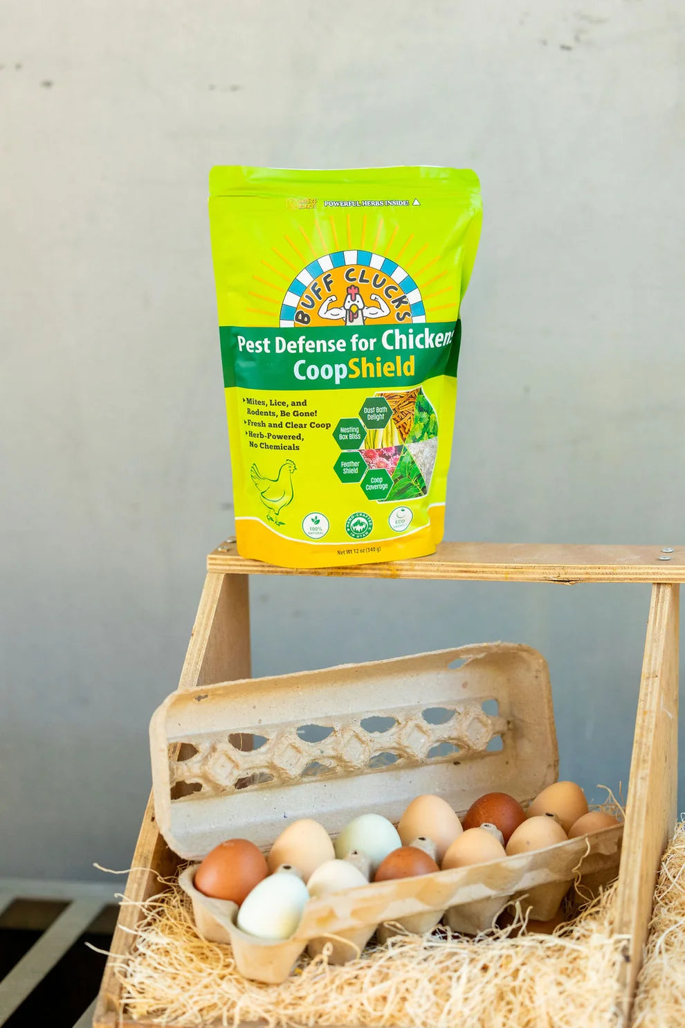 Buff Clucks CoopShield Herbal Pest Defense for Chickens