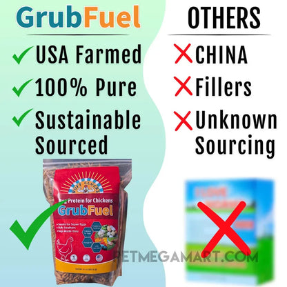 Buff Clucks GrubFuel - Soldier Fly Larvae for Chickens
