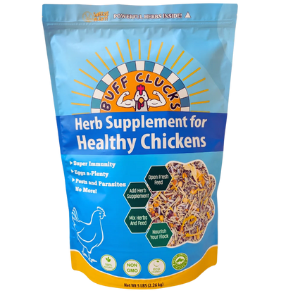 Buff Clucks Herb Supplement for Backyard Chickens