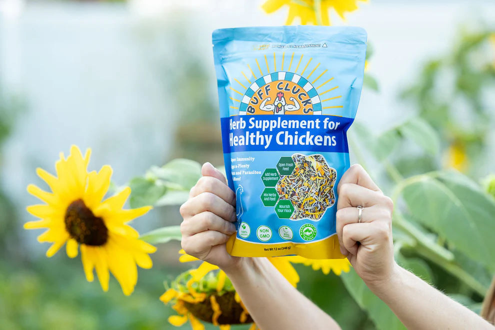Buff Clucks Herb Supplement for Backyard Chickens