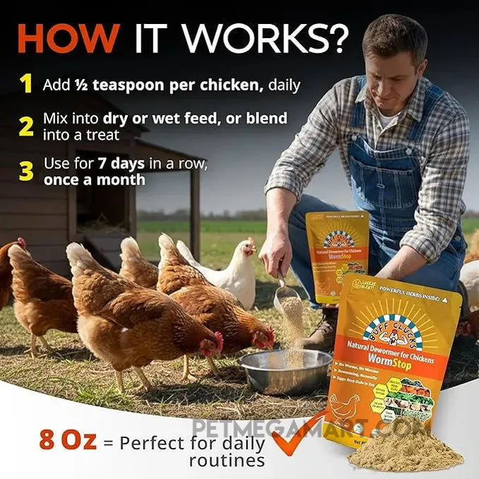 Buff Clucks WormStop for Chickens - 8 oz