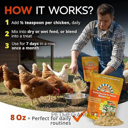 Buff Clucks WormStop for Chickens - 8 oz