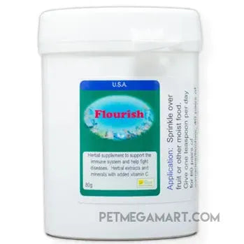 Flourish for Birds an herbal supplement to support the immune system 80 gram size