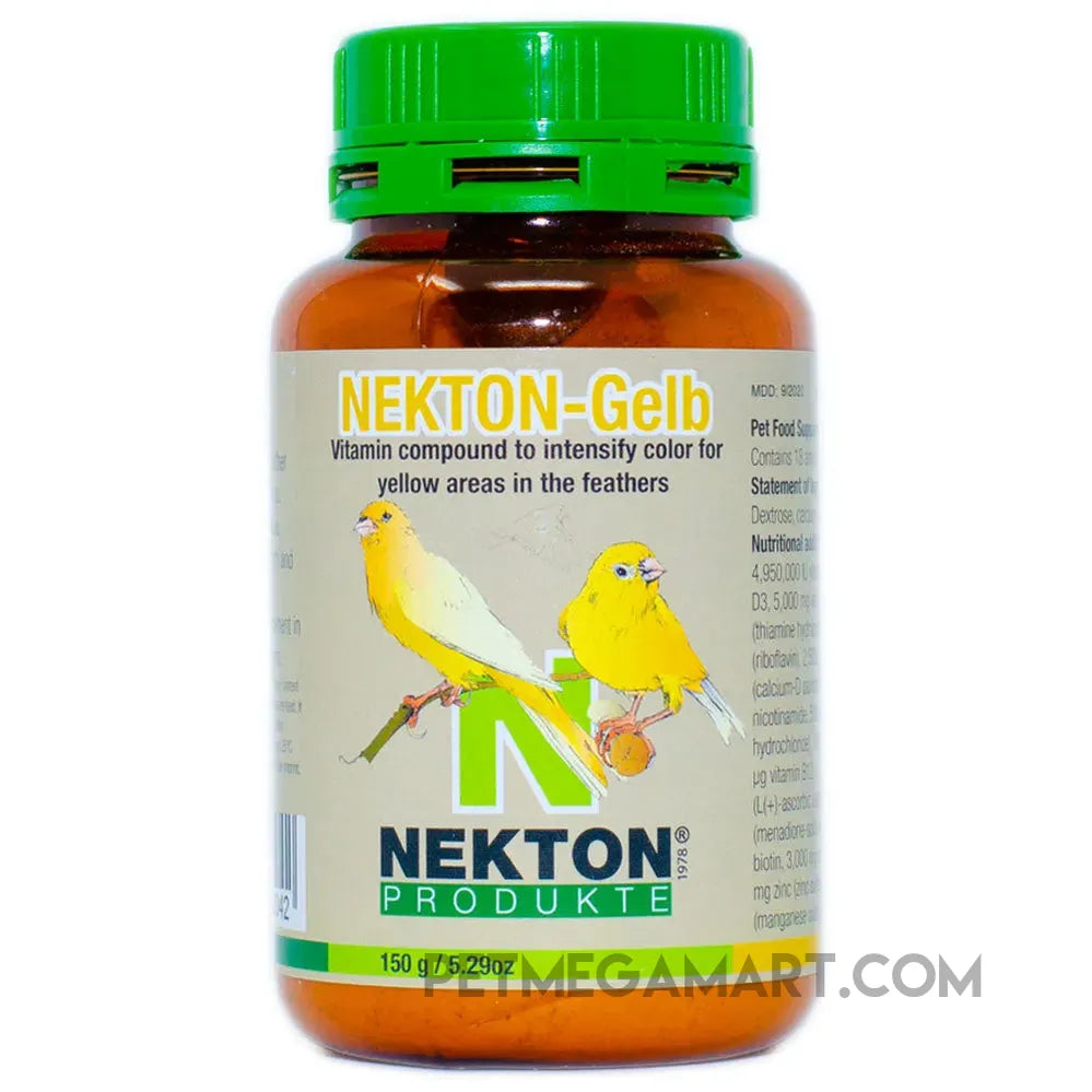 Prevent colours from fading or heighten yellow shades of plumage by adding NEKTON-GELB.