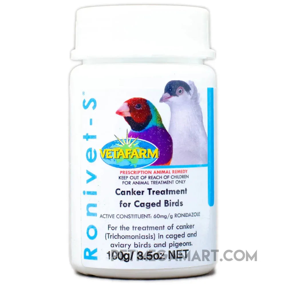 Ronivet-S Treatment for Canker and other protozoal infections in birds 100g