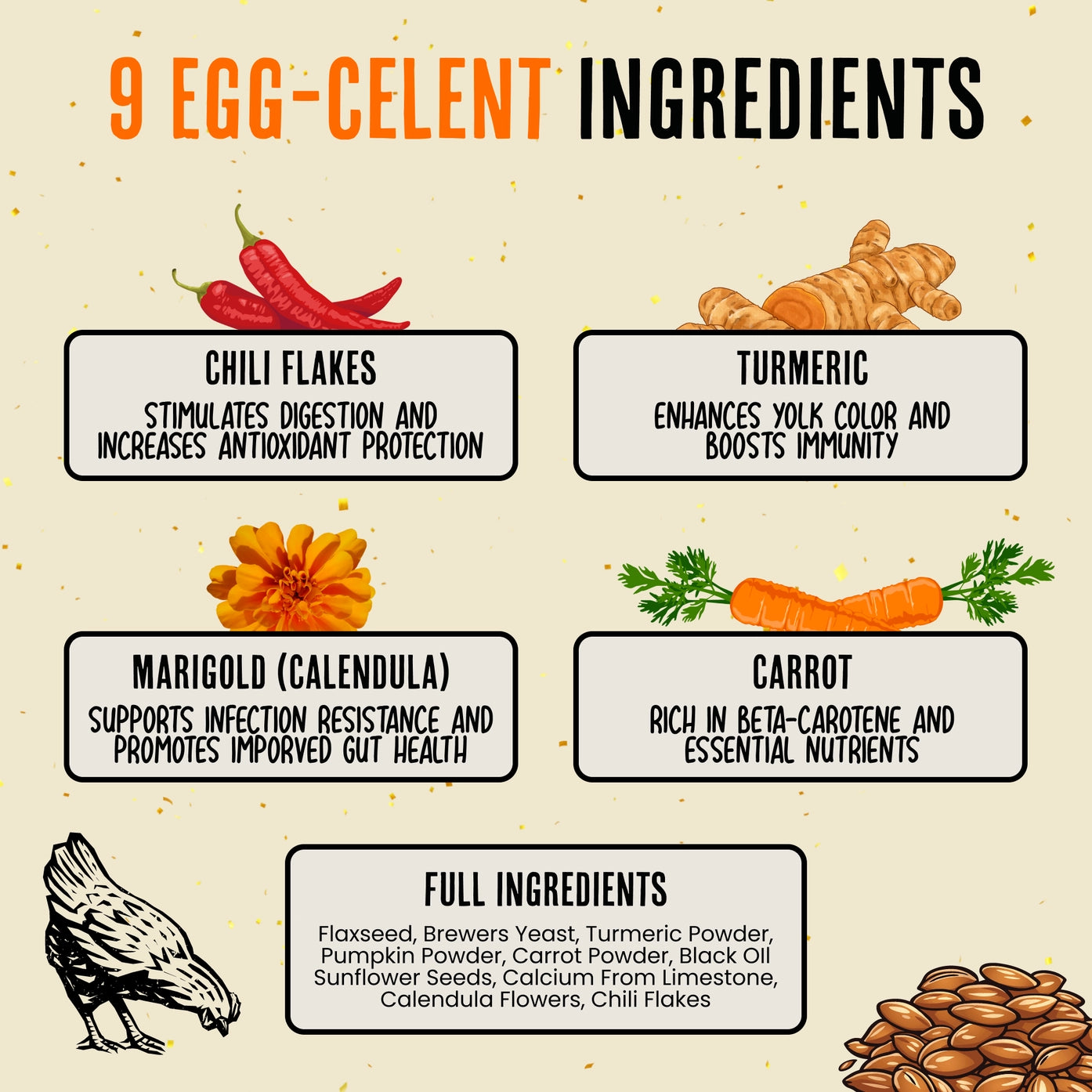 Roosty’s Gold Dust Daily Egg Booster for Chickens