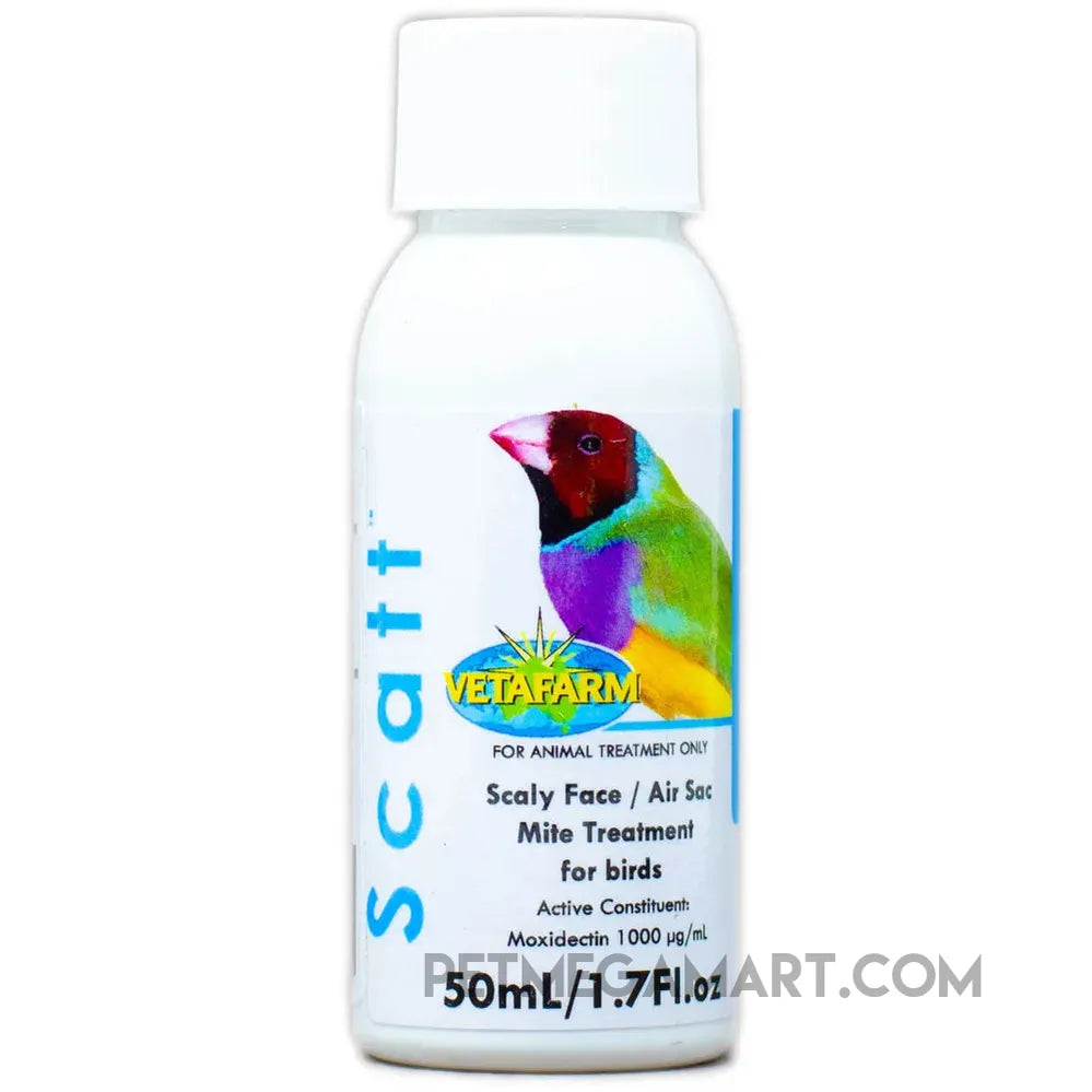 SCATT air sac and scaly face mite treatment in birds