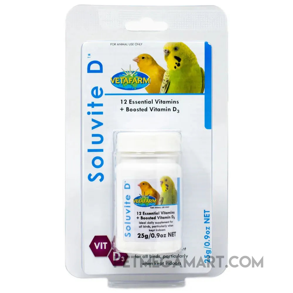 Soluvite D for birds with limited exposure to sunlight 25g