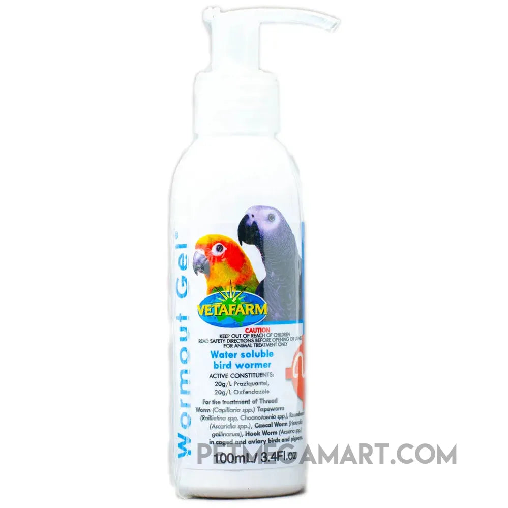 Wormout Gel water soluble treatment for thread worm, tapeworm, caecal worm and hook worm plus many others 100ml